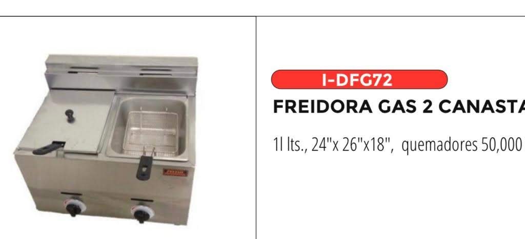 Freidora a Gas Agua y Aceite 2 Canastillos - Equimport