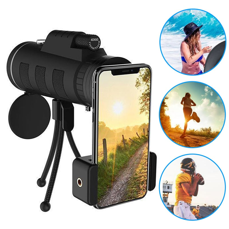 Lens for phone 40X60 Zoom for Smartphone Monocular Telescope Scope