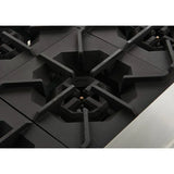Estufa comercial de 24" de 4 Quemadores Parrilla 12"
