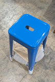 Stool de metal retro color azul