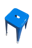 Stool de metal retro color azul