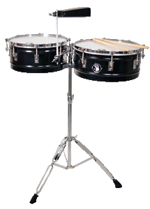 Timbales color negro 14" & 15"