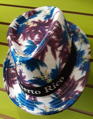 Sombrero pequeño de tela con diseño de PR