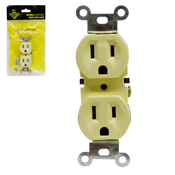 RECEPTACULO DOBLE EL-1273 DOUBLE OUTLET WITH GROUND U03