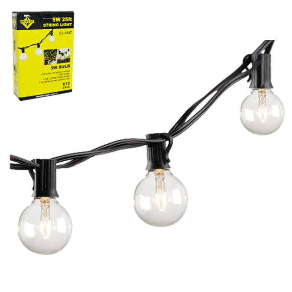 EL-1847 25FT STRING LIGHT WITH E12-25