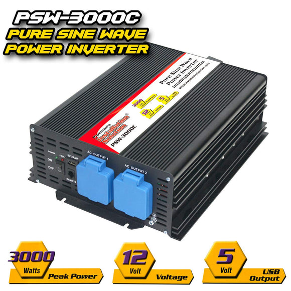 Power Inverter PureSine  PSW-3000C      1500 WATTS PURE SINE WAVE