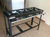 Estufa comercial 3 hornillas parrilla 12"