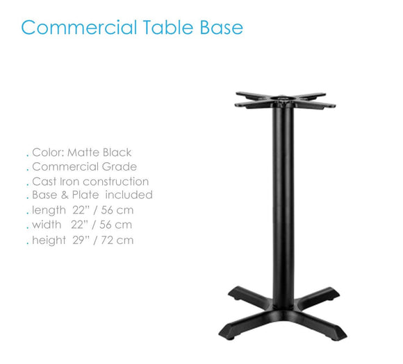 Base para mesa color negro tipo patas