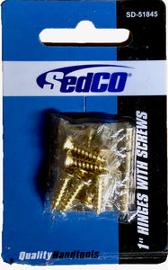 SD-51845 Gozne Jaula Solid Brass 1" (Pr) Sedco