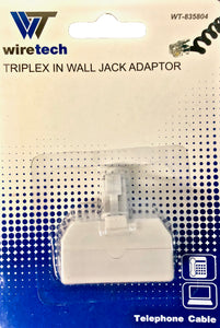 WT-835804  Triplex in Wall Jack Adaptor