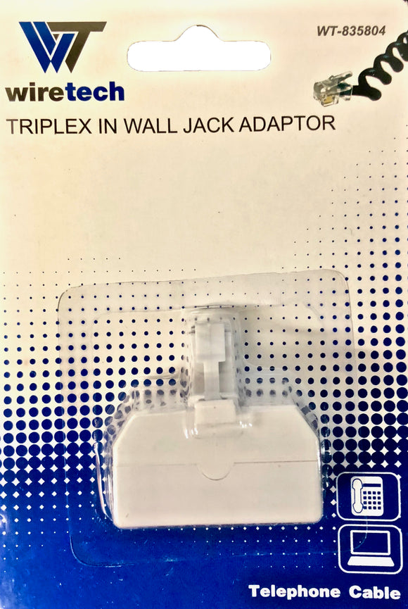 WT-835804  Triplex in Wall Jack Adaptor