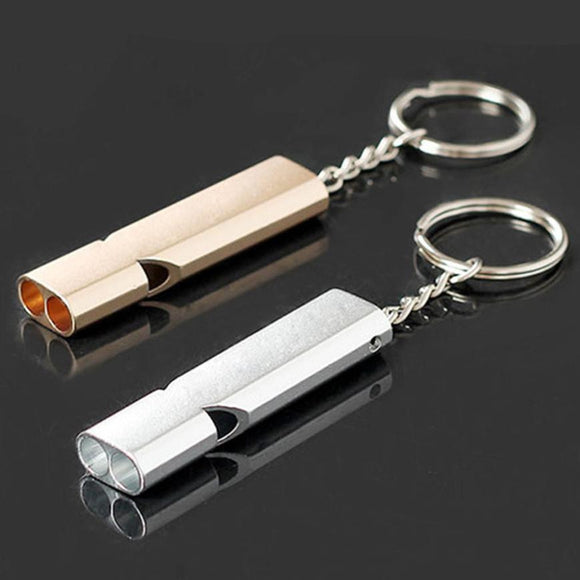 1PC 56*15*8mm Mini Alloy Aluminum Emergency Survival Whistle Outdoor Camping Hiking Multi Tool Keychain #EW