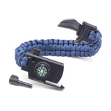 Paracord Bracelet Outdoor Survival Gear Tactical Bracelet Whistle Compass Fire Starter Knife