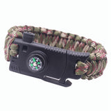 Paracord Bracelet Outdoor Survival Gear Tactical Bracelet Whistle Compass Fire Starter Knife