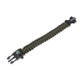 Paracord Bracelet 5 in 1 Outdoor Survival Gear Whistle Compass Scraper Magnesium Flint Knife