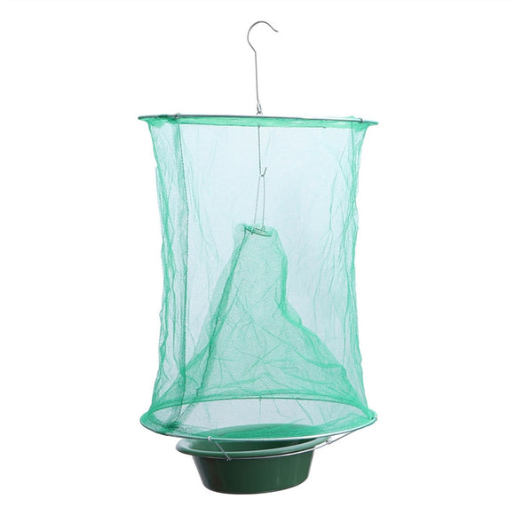 Reusable Hanging Fly Catcher Flies Killer Flytrap Cage Net Trap Pest Control Tool for Garden Home Yard Supplies